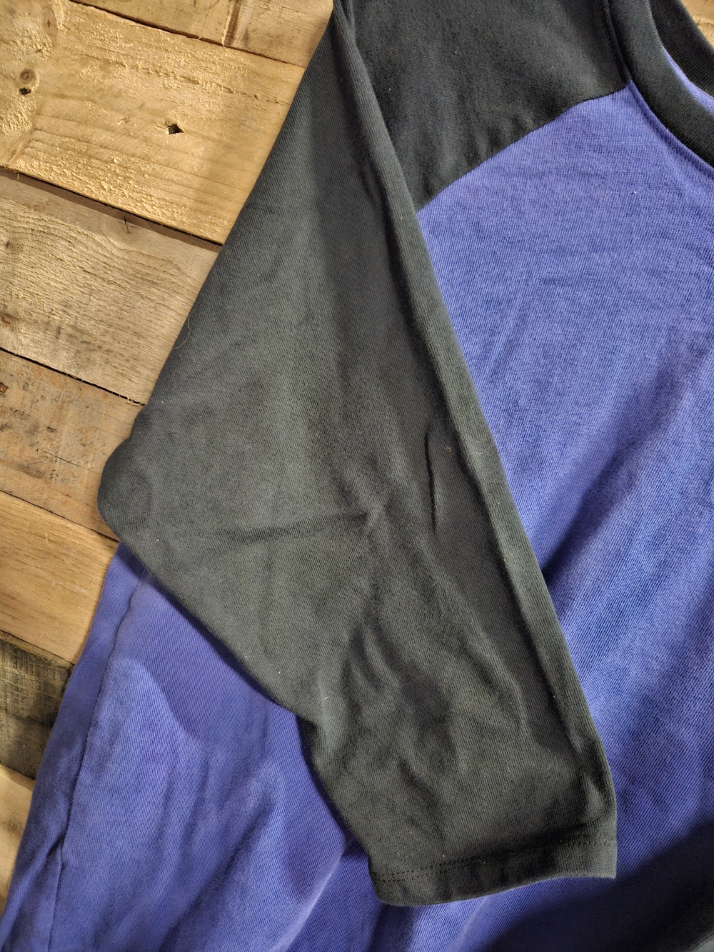 Nike Sportswear Futura Raglan Shirt Mens Large 3/4 Sleeve Tee Heavyweight Purple - Picture 8 of 8